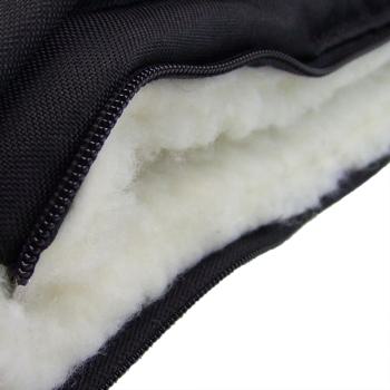 Preview: RAWSTYLE Winterfußsack 3 in 1 aus WOLLE (110cm & 85cm), uni