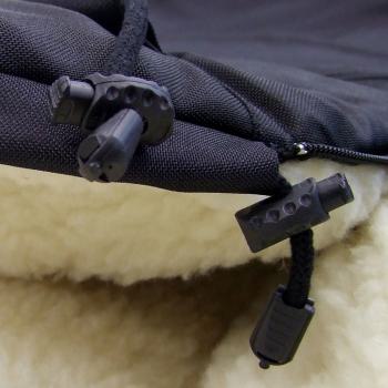 Preview: RAWSTYLE Winterfußsack 3 in 1 aus WOLLE (110cm & 85cm), uni