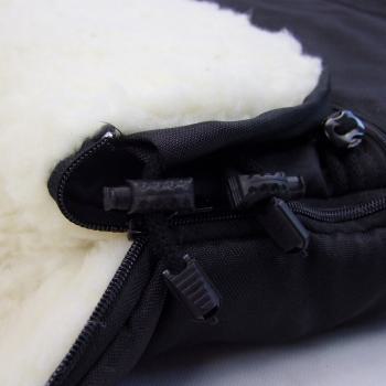 Preview: RAWSTYLE Winterfußsack 3 in 1 aus WOLLE (110cm & 85cm), uni