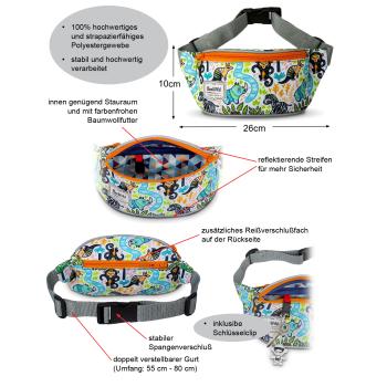 Preview: RAWSTYLE Bauchtasche, Gürteltasche, Hüfttasche für Kinder (3-7 Jahre)