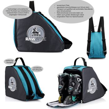 Preview: RAWSTYLE Skatertasche, Inliner-Rucksack, Tasche für Rollschuhe, Schlittschuhe, Inlineskates