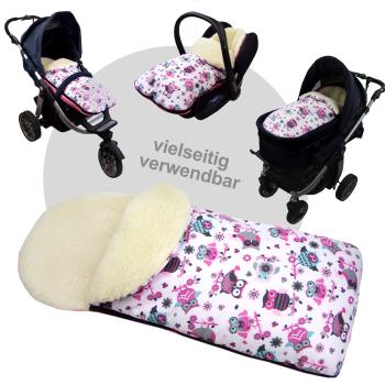 RAWSTYLE Winterfußsack Fußsack universal für Babyschalen Lammwolle