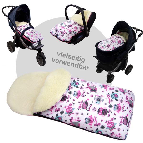 RAWSTYLE Winterfußsack Fußsack universal für Babyschalen Lammwolle